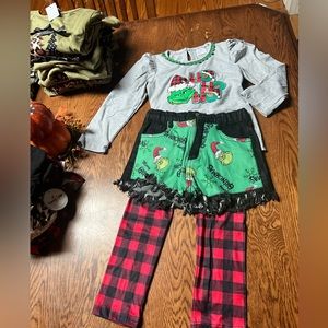 Grinch three piece outfit